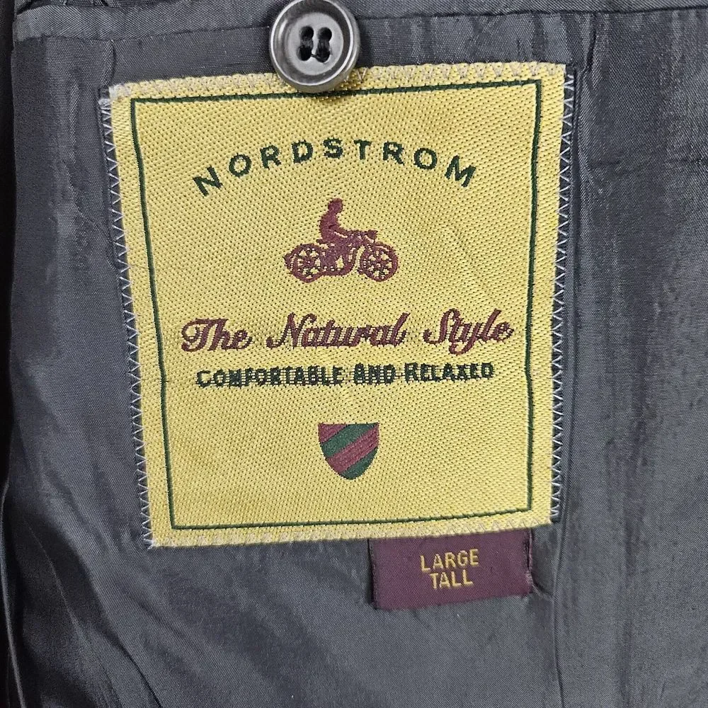 Nordstrom Natural‎ Style Men's Blazer Size 46 Gray Harris Tweed Large Tall